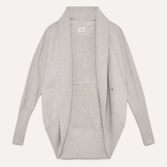 Wilfred Aritzia Diderot Cocoon Shawl Cardigan Sweater XXS XS Grey Silver Studs - Picture 10 of 10